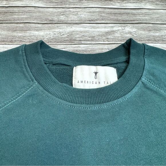 American Tall Womens Wearever French Terry Sweatshirt S SM Small ST Tall Emerald - Picture 4 of 12